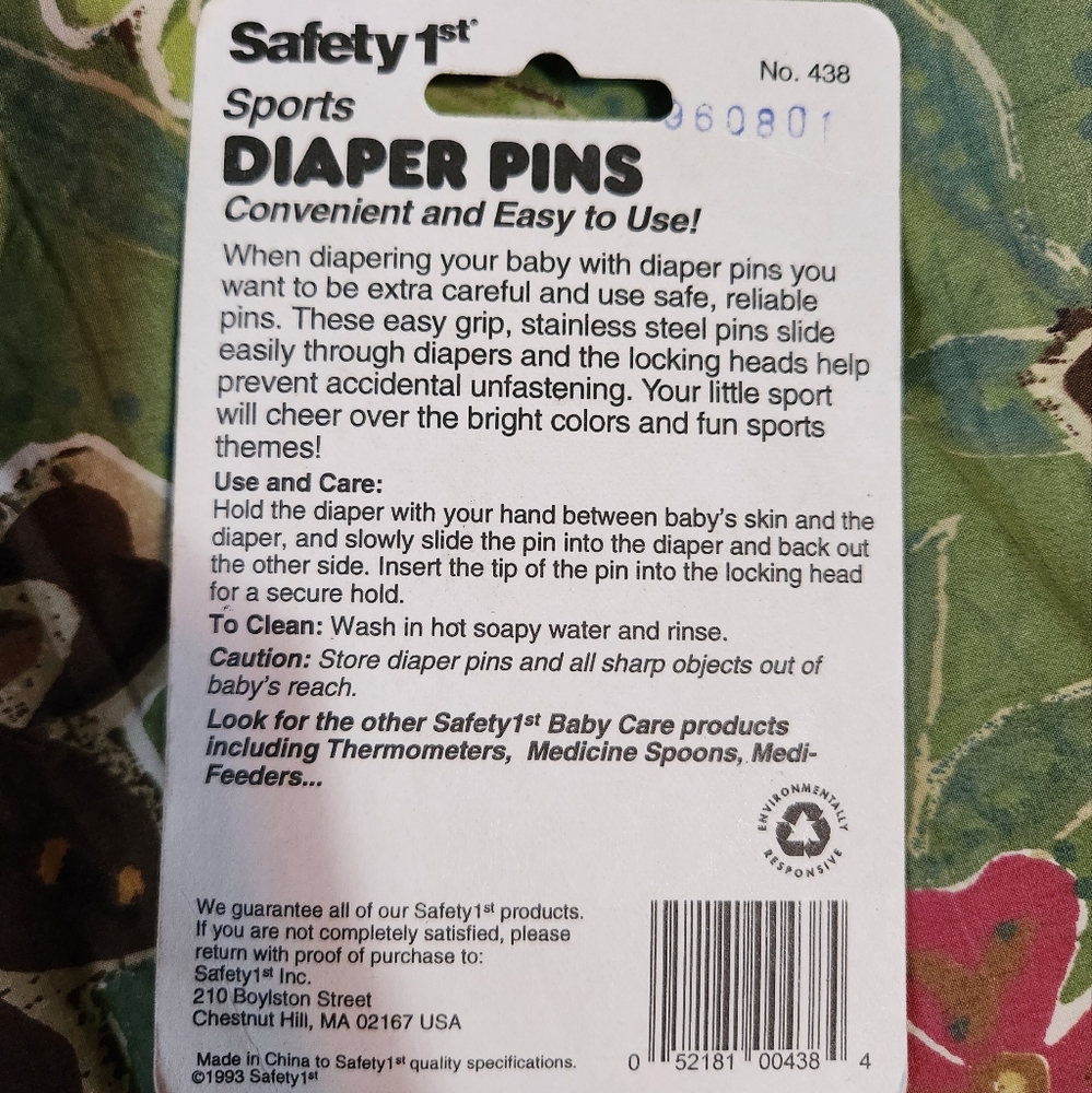 Vintage Sports Diaper pins - Picture 2 of 2